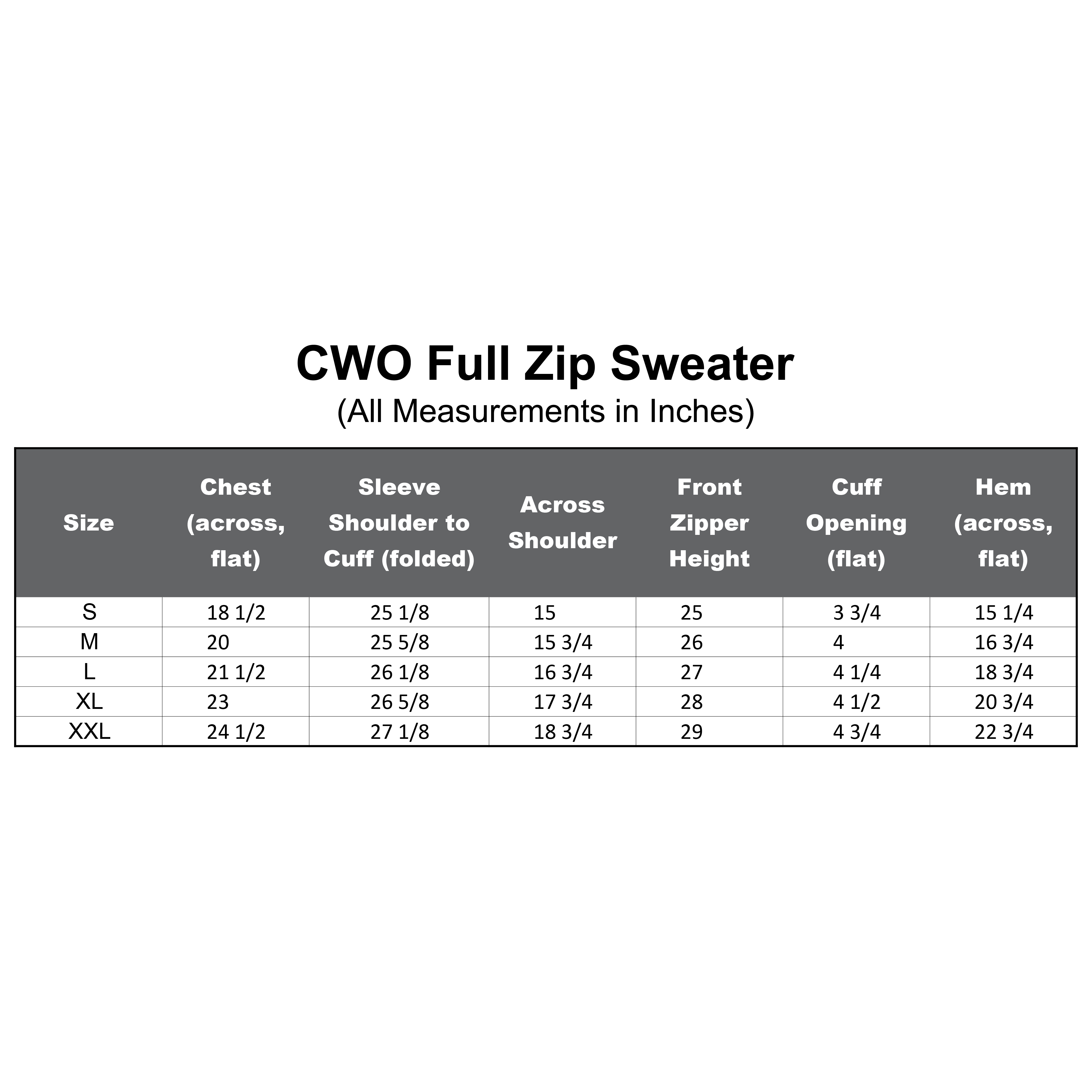 CWO Full Zip Sweater - Black - Image 13