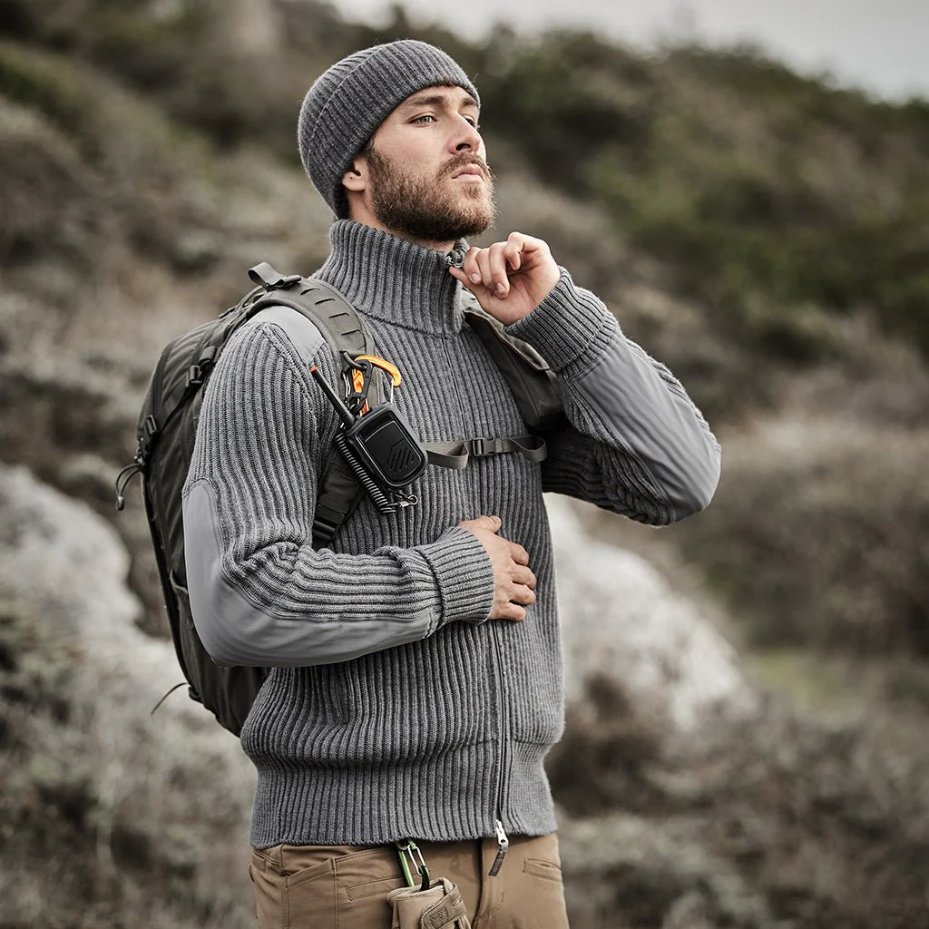 CWO Full Zip Sweater - Heather Alpine Gray - Image 4