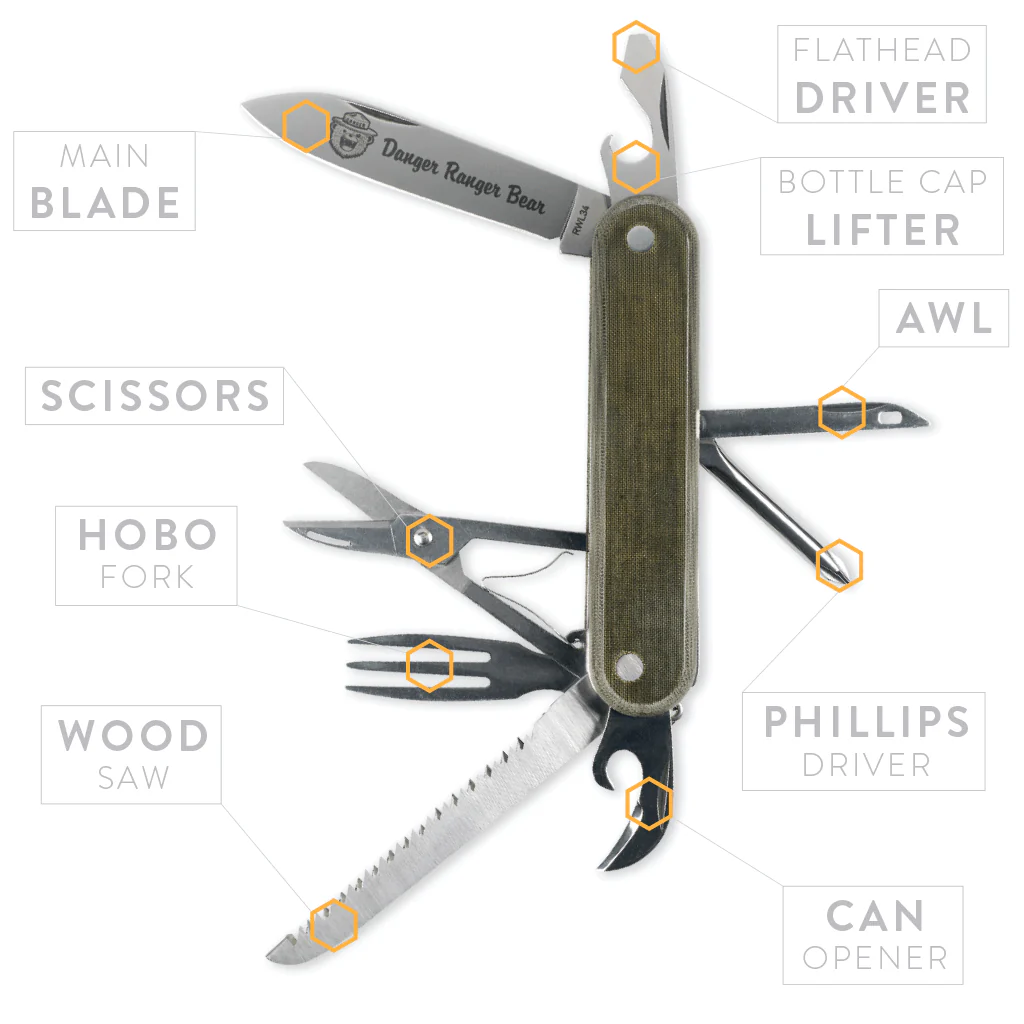DRB Scout Knife Linen Micarta RL - Image 2