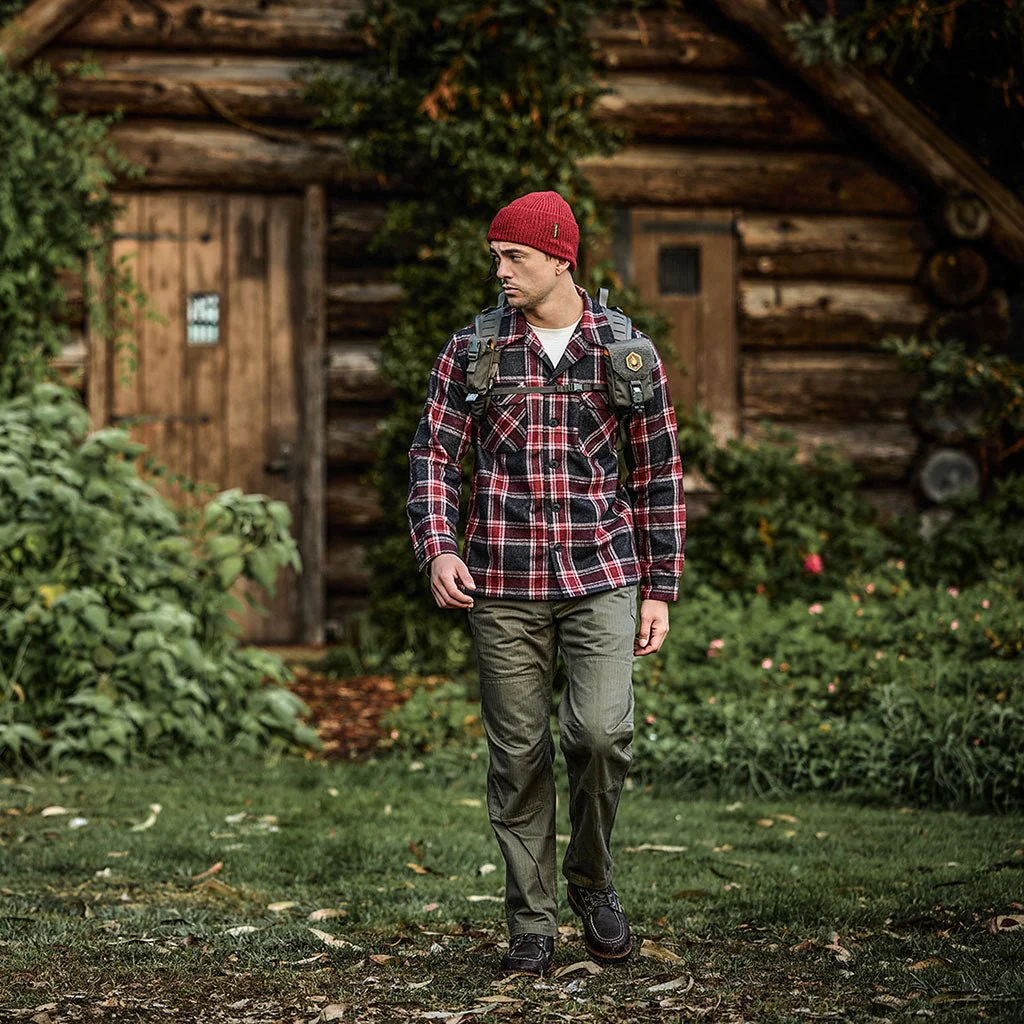 DRB Woodsman Shirt - Red Plaid Techwool - Image 6