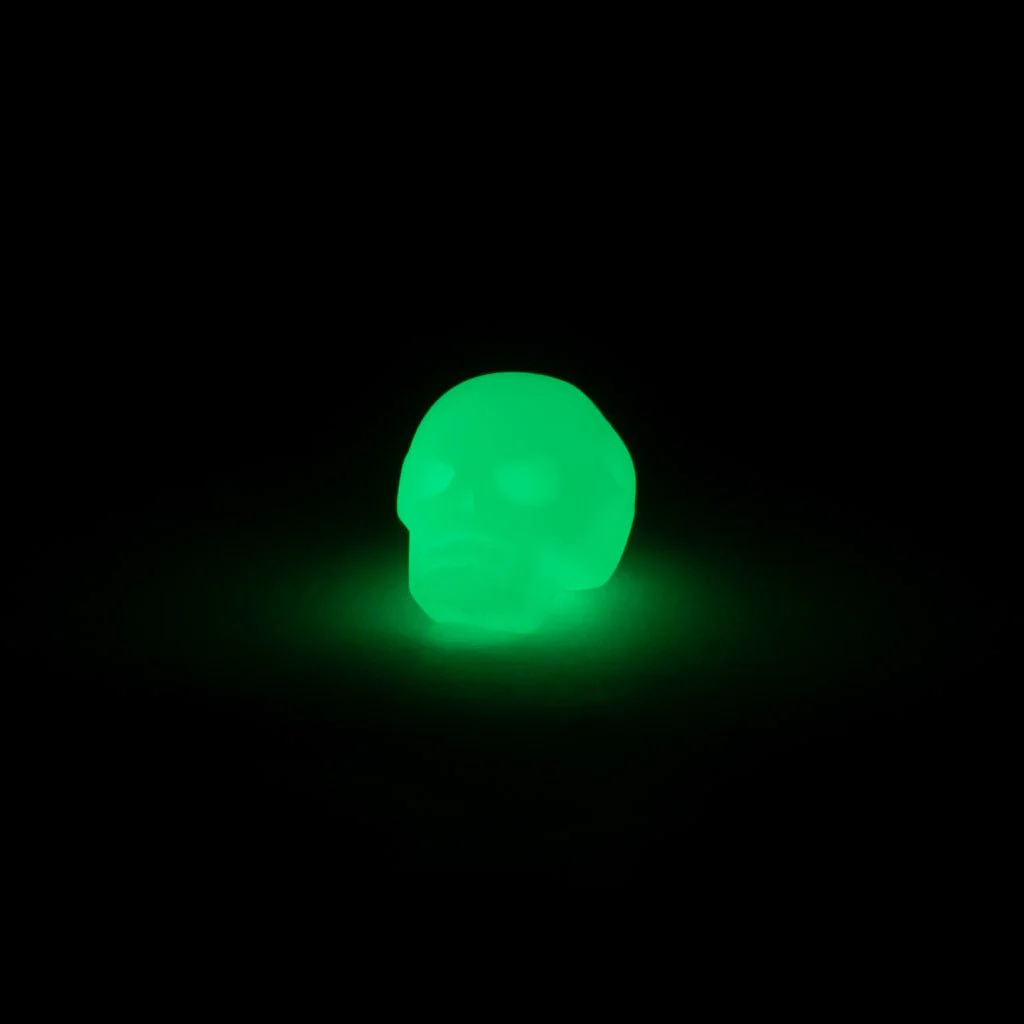Memento Mori GID Lanyard Bead - Green - Image 3