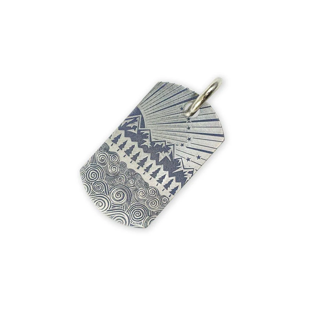 Steel Flame Titanium Dog Tag - All Terrain / IGNEM FERAM with Jump Ring - Image 2