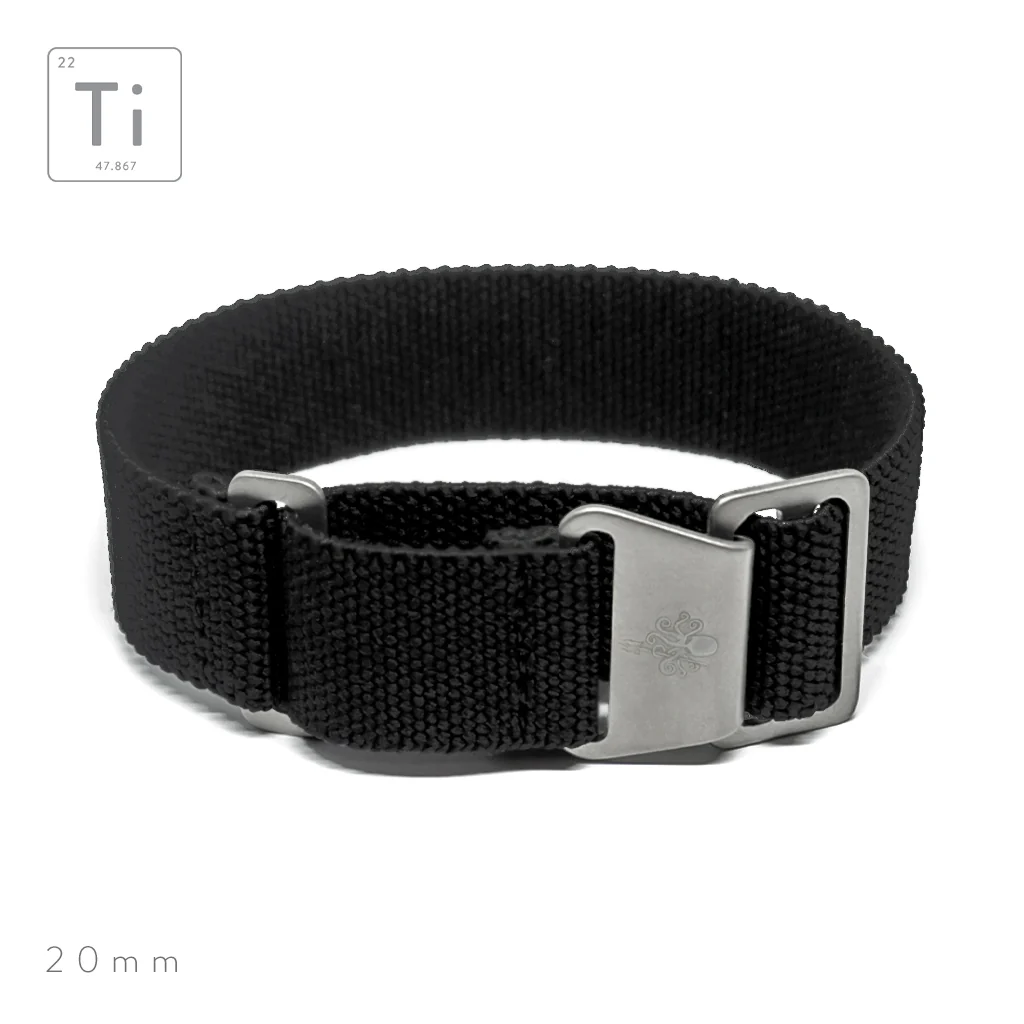 Ti-MNPara Strap 20mm - Black