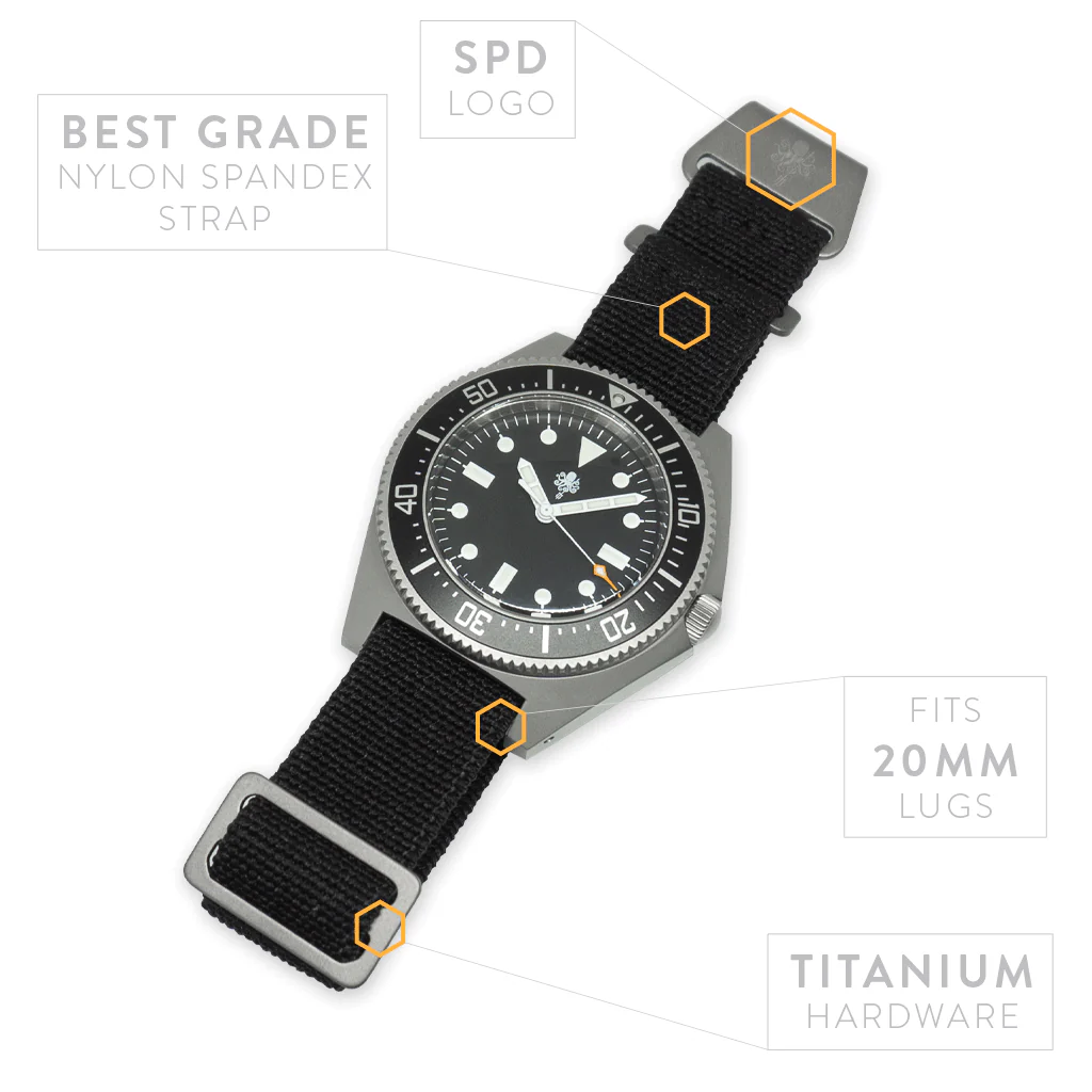 Ti-MNPara Strap 20mm - Black - Image 5