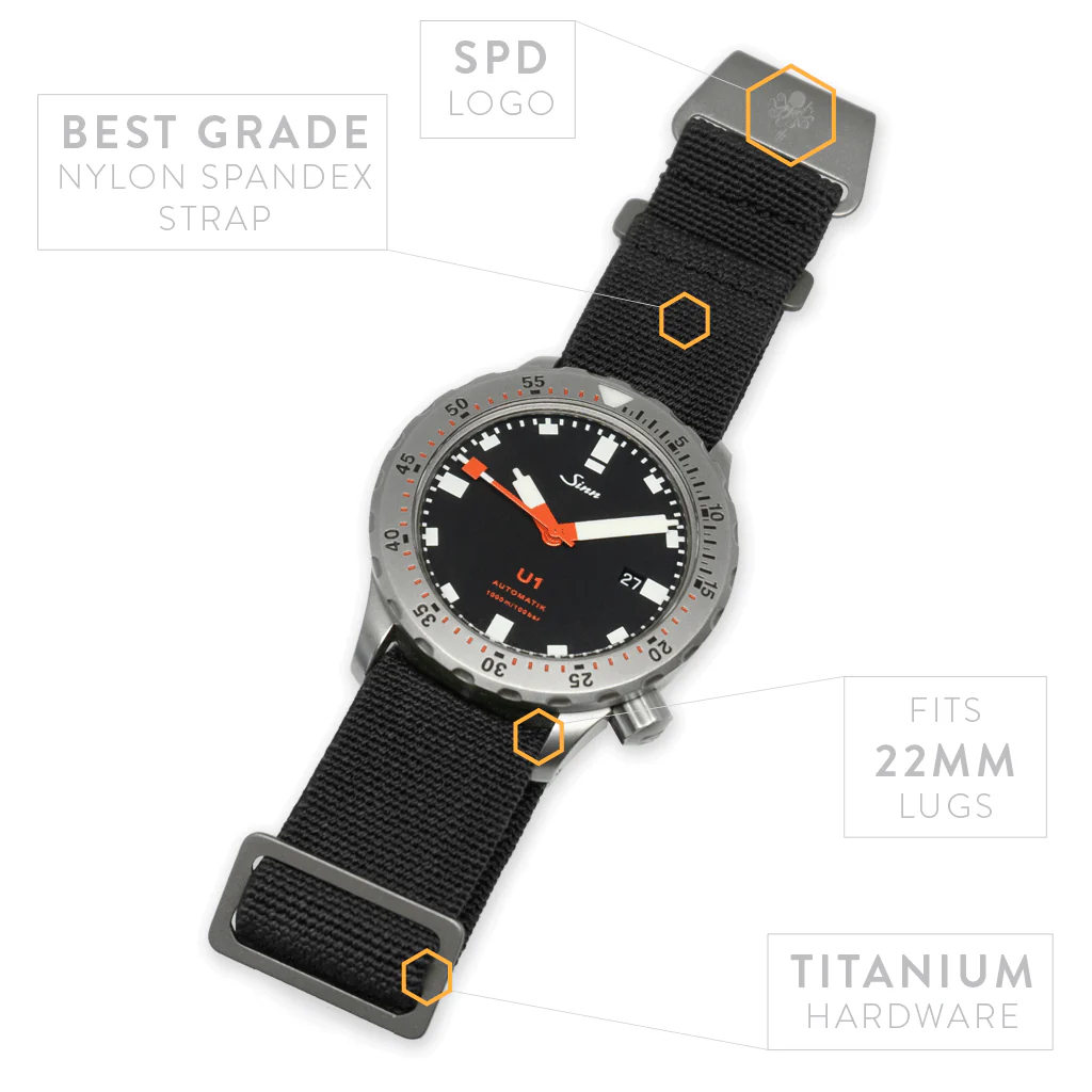 Ti-MNPara Strap 22mm - Black - Image 4